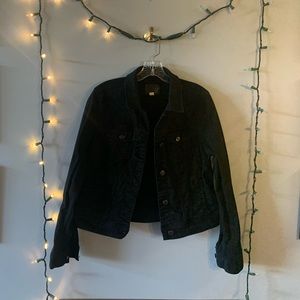 American Eagle AEO black jean denim jacket m